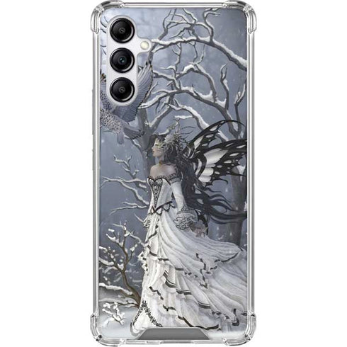 Fairy with Owl in Snow by Nene Thomas Galaxy A15 5G Clear Case
